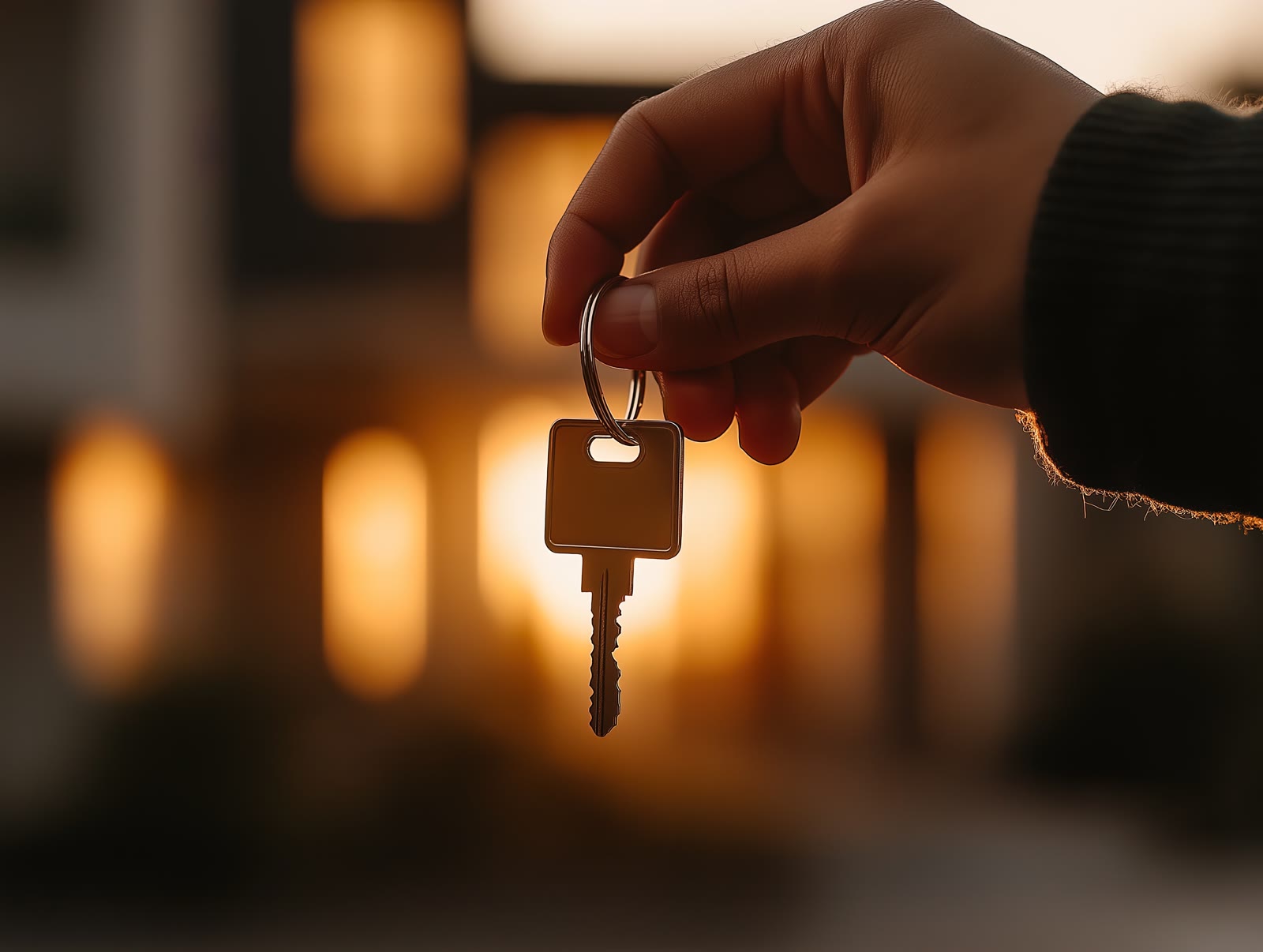 House keys in a front door lock